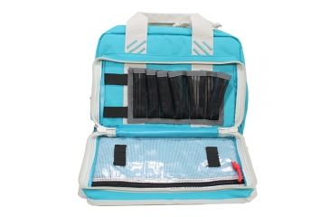 Image of GPS Quad Pistol Range Bag w/Mag Storage/Dump Cups, Robin Egg Blue, GPS-1310PCRB