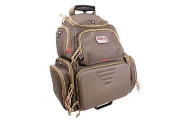 Image of GPS Rolling Handgunner Range Backpack w/4 Handgun Cradle, Rifle Green/Khaki, GPS-1711ROBPRK