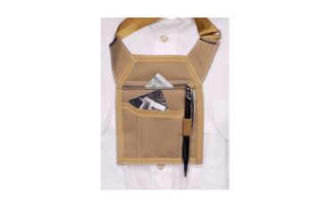 Image of GPS Tactical Credential Holder w/Lanyard &amp; Zip back pocket, Tan, GPS-T655CHT