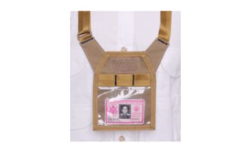 Image of GPS Tactical Credential Holder w/Lanyard &amp; Zip back pocket, Tan, GPS-T655CHT