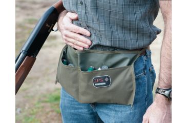 Image of GPS Wild About Hunting Two-Pocket Shotgun Shell Apron- Holds 50 Shells, Olive GPS-1808SHA