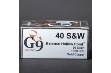 Image of G9 Defense 40 S&amp;W 95 Grain External Hollow Point Cooper Pistol Ammo, 20 Rounds, 40232509957