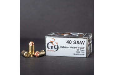 Image of G9 Defense 40 S&amp;W 95 Grain External Hollow Point Cooper Pistol Ammo, 20 Rounds, 40232509957