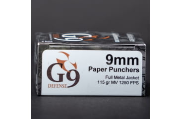 Image of G9 Defense 9mm Luger 115 Grain Full Metal Jacket Brass Cased Pistol Ammo, 500 Rounds, T-9MM-115D