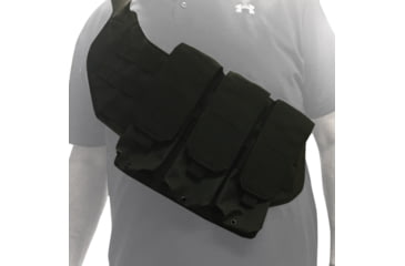 Image of Galati Gear Chest Rig with Magazine Pouch Complete Kit, Black, 22in, GLCHESTRIG