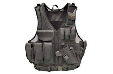 Image of Galati Gear GLV547BL Deluxe Tactical Vest Husky Sz Nylon Black