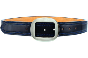 Image of Galco 1 1/2in Center Post Flat Back Buckle Pants Belt, Black/Blue Thread, 40in, PB20-40BB-CPN1