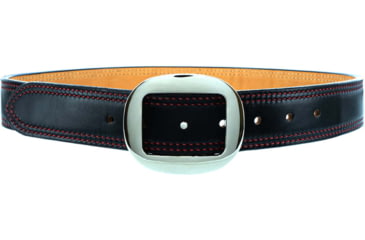 Image of Galco 1 1/2in Center Post Flat Back Buckle Pants Belt, Black/Red Thread, 42in, PB20-42RB-CPN1