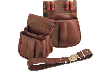 Image of Galco 25 Ct Trap &amp; Skeet Shell Pouch Leather Ambidextrous - Chestnut SL1046CN