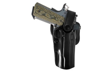 Image of Galco APO Strongside/Crossdraw OWB Black Steerhide Fits Glock 19 Gen 1-5 Belt Holster Mount Right Hand, APO226RB