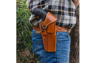 Image of Galco Big Iron Belt Holster, Colt Anaconda 6in, Smith & Wesson N Frame M27/28 6in, Smith & Wesson N Frame M29/629 6 1/2in, Smith & Wesson N Frame M29/629 6in, Right, Tan, BI128