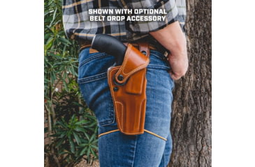 Image of Galco Big Iron Belt Holster, Colt Python 5in, Smith & Wesson L Frame M686 Plus 5in, Right Hand, Tan, BI366