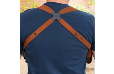 Image of Galco Classic Lite 2.0 Shoulder System Shoulder Size Fits Chest Up To 56in Natural Leather Fits Glock 43, Right Hand, Natural, CL2-800R