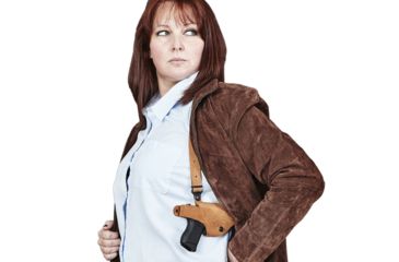 Image of Galco Classic Lite Shoulder Holster System,Natural,Springfield XD-S 3.3/4in or Glock 43,Right Hand CL662