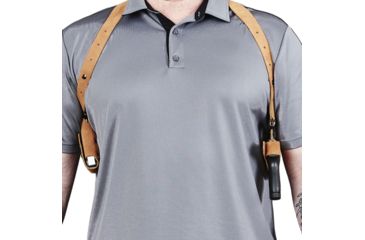 Image of Galco Classic Lite Shoulder Holster System,Natural,Springfield XD-S 3.3/4in or Glock 43,Right Hand CL662