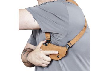 Image of Galco Classic Lite Shoulder Holster System,Natural,Springfield XD-S 3.3/4in or Glock 43,Right Hand CL662