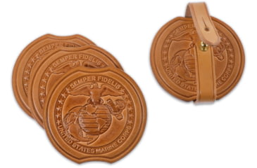 Image of Galco Coaster Set Usmc, Natural, SH824