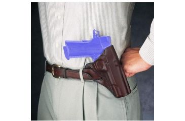 Image of Galco Cover Six Cross Draw Belt Holster, Left Hand, Havana