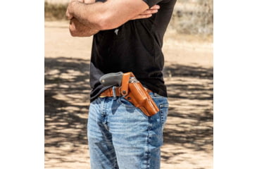 Image of Galco Dao Strongside/Crossdraw Belt Holster, Colt Anaconda 4 1/4in, Right Hand, Tan, DAO368