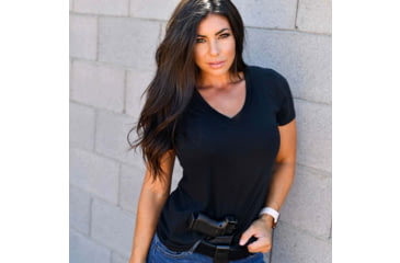 Image of Galco Stow-N-Go Premium Steerhide IWB Holster, Glock 26 Gen 3-5, Glock 27 Gen 3-4, Glock 33 Right Hand, Black, STO286RB