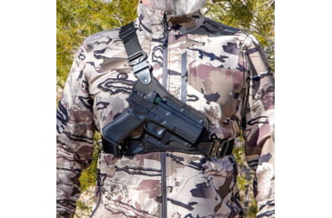 Image of Galco High Ready Hybrid Kydex/Nylon Chest Holster, Sig-Sauer P220/226/229, Right Hand, Black, HR248RB