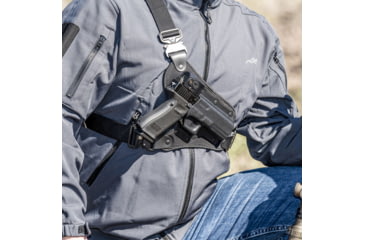 Image of Galco High Ready Hybrid Kydex/Nylon Chest Holster, Sig-Sauer P220/226/229, Right Hand, Black, HR248RB