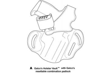 Image of Galco Holster Vault with Galco's resettable combination padlock