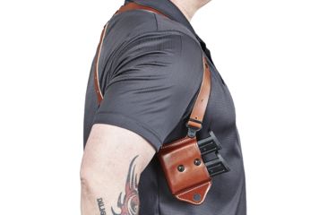 Image of Galco Horizontal Mag Carrier For Shoulder System - Ambidextrous - Tan HCL24