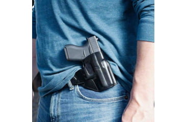 Image of Galco Hornet Strongside/Crossdraw Belt Holster, Ruger Ec9S, Ruger Lc9, Right Hand, Black, HT636RB