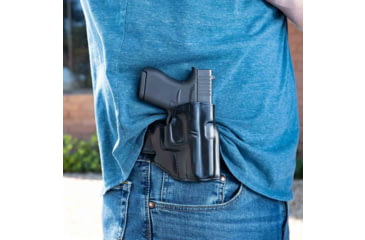 Image of Galco Hornet Strongside/Crossdraw Belt Holster, Ruger Ec9S, Ruger Lc9, Right Hand, Black, HT636RB