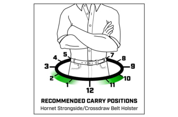 Image of Galco Hornet Strongside/Crossdraw Belt Holster, Ruger Ec9S, Ruger Lc9, Right Hand, Black, HT636RB