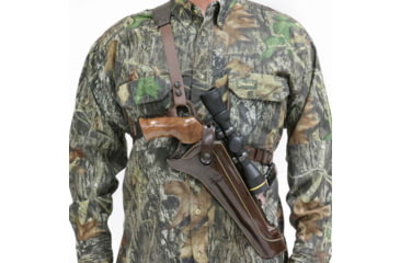 Image of Galco Kodiak Hunter Chest Holster, Taurus Raging Hunter 8 3/8in W/Scope, Right Hand, Havana, KH358RH