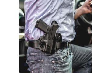 Image of Galco Leather Holster - Ruger SR9 Cop 3 Slot - Right Hand, Black - CTS484B