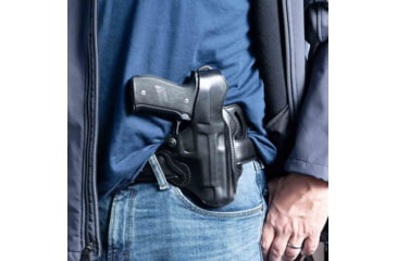 Image of Galco Leather Holster - Ruger SR9 Cop 3 Slot - Right Hand, Black - CTS484B