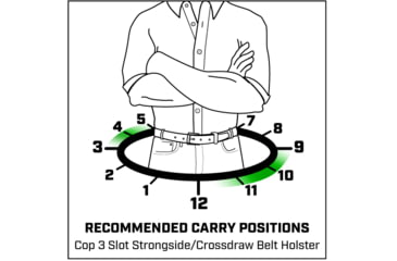 Image of Galco Leather Holster - Ruger SR9 Cop 3 Slot - Right Hand, Black - CTS484B