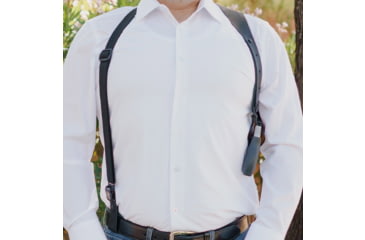 Image of Galco Masterbilt Master Agent Shoulder System Leather, Smith &amp; Wesson J Frame M36 2in, Right, Black, MA158B