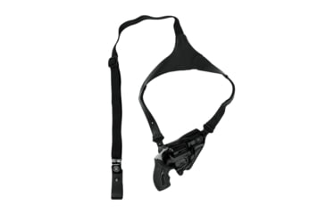 Image of Galco Masterbilt Master Agent Shoulder System Leather, Smith &amp; Wesson J Frame M36 2in, Right, Black, MA158B