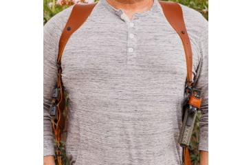 Image of Galco Masterbilt Slabside Perfection Shoulder System Stow-N-Go IWB Holster, Leather, COLT 3 1/2in, Tan, SP212R