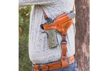 Image of Galco Masterbilt Slabside Perfection Shoulder System Stow-N-Go IWB Holster, Leather, COLT 3 1/2in, Tan, SP212R