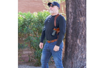 Image of Galco Masterbilt Slabside Perfection Shoulder System Stow-N-Go IWB Holster, Leather, COLT 3 1/2in, Tan, SP212R