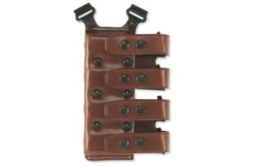 Image of Galco Quad Magazine Carrier, Ambidextrous, Black - Single Column .45 Metal Pistol Mags QCL26B