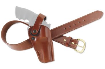 Image of Galco DAO Strongside/Crossdraw Belt Holster, S&amp;W/Colt/Ruger 6in Revolver, Left, Plain, Tan, DAO107