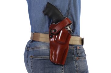 Image of Galco DAO Strongside/Crossdraw Belt Holster, S&amp;W/Colt/Ruger 6in Revolver, Left, Plain, Tan, DAO107