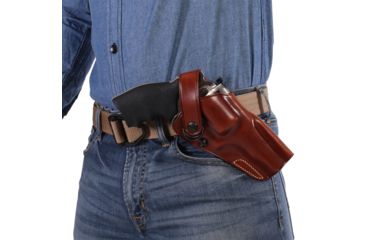 Image of Galco DAO Strongside/Crossdraw Belt Holster, S&amp;W/Colt/Ruger 6in Revolver, Left, Plain, Tan, DAO107