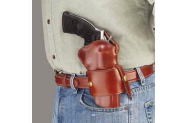 Image of Galco Wheelgunner Belt Leather Holster for 3 inch Taurus Judge