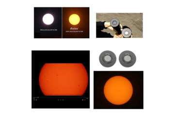 Image of Cassini 15 x 70mm Binoculars Solar Filter Caps w/ Smartphone Adapter, Gray, SS-C1570SF