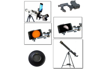 Image of Galileo 700mm x 60mm Erect Image Prism Refractor Telescope w/ Solar Filter, Black, SS-760SF