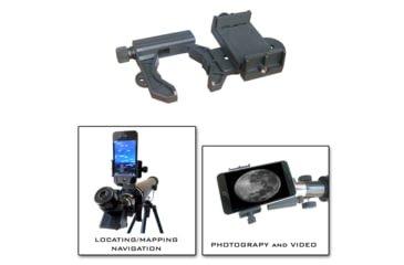 Image of Galileo 800mm x 72mm Erect Image Prism Refractor Telescope w/ Smartphone Adapter, Black, SS-872