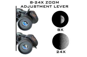 Image of Galileo Zoom Binocular 8-24x50mm w/Solar Filters, Black, NSN N, G-82450SF