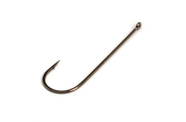Image of Gamakatsu 0 Aberdeen Hook, Needle Point, Long Shank, Light Wire, Ringed Eye, Bronze, Size 1, 10 per Pack, 9108, Bronze, 1, 09110